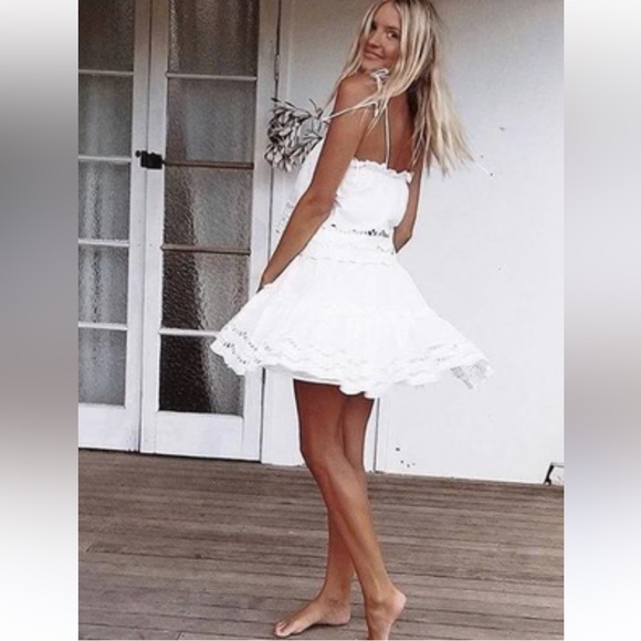 Seven Wonders Alannah Short Cotton Skirt White Lined Size US 4 fits like XS NWT - Picture 6 of 15